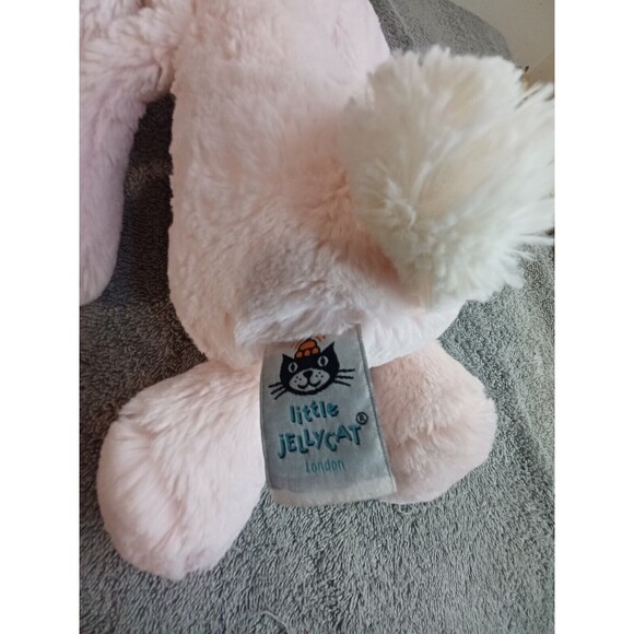 jellycat london plush animal stuffed toy soft pink rabbit rattle 11" - Picture 6 of 8
